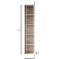 Gelvio - Vitrinekast - Beige - 35x32x168 cm