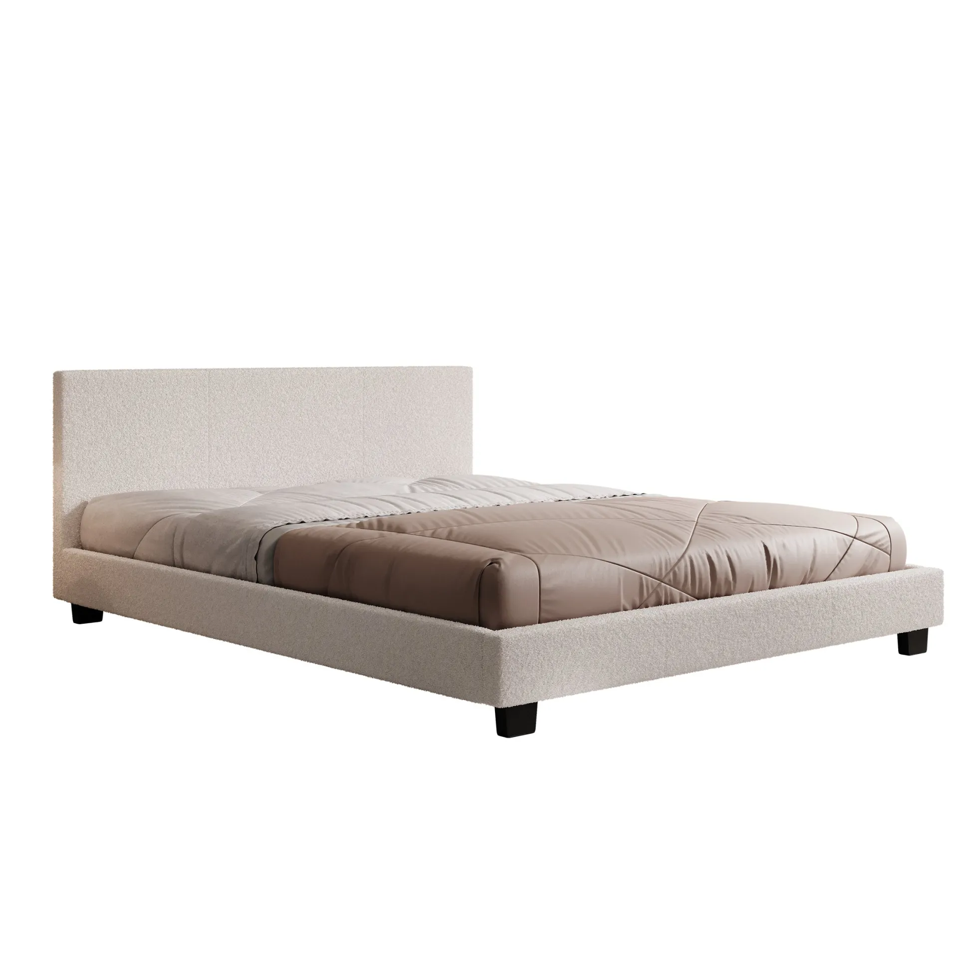 George - Tweepersoonsbed - Teddystof Wit - 180x200x78 cm