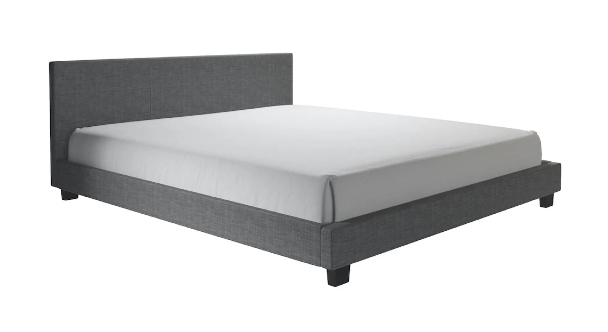 George - Tweepersoonsbed - Stof grijs - 160x200 cm