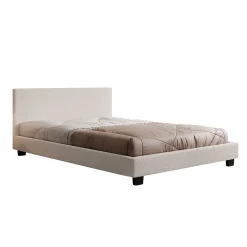 George - Tweepersoonsbed - Teddystof Wit - 140x200x78 cm