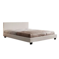 George - Tweepersoonsbed - Teddystof Wit - 160x200x78 cm