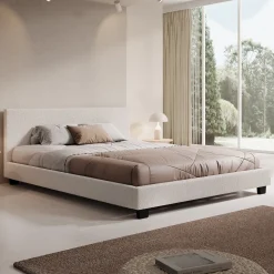George - Tweepersoonsbed - Teddystof Wit - 160x200x78 cm