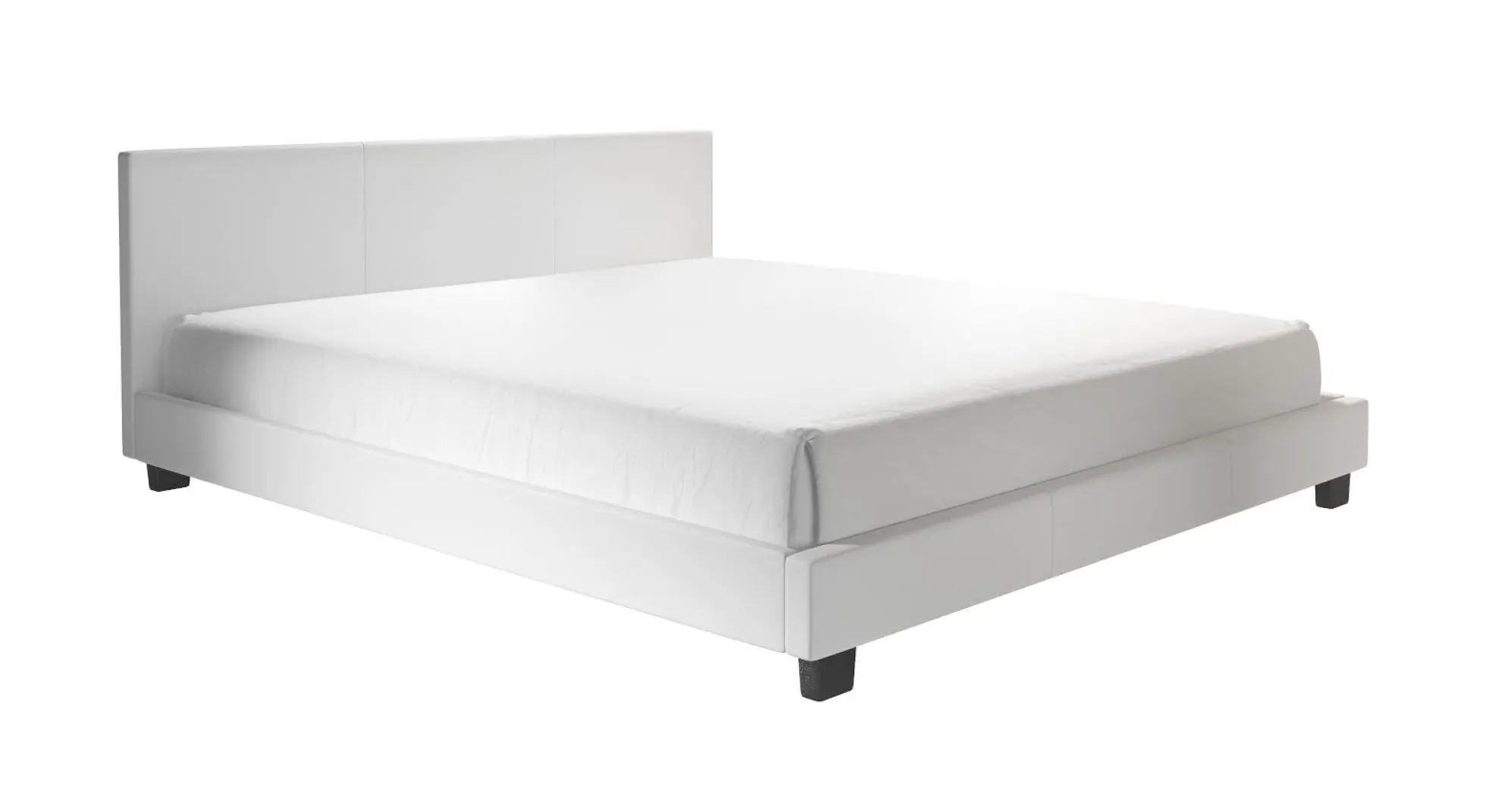 George - Tweepersoonsbed - Kunstleer wit - 160x200 cm
