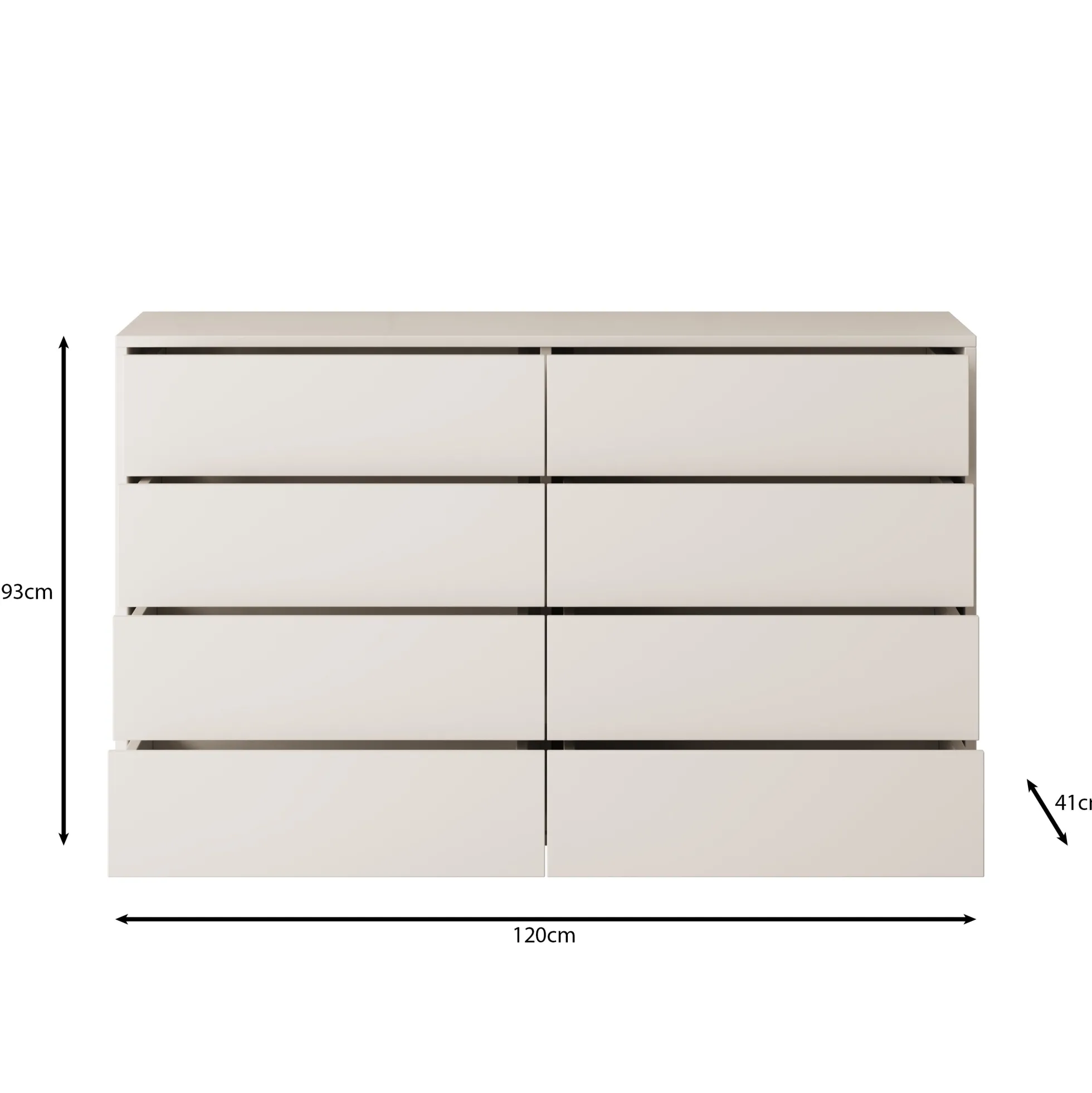 Gideon 2 - Ladekast - Eikenpatroon - 120x41x93 cm