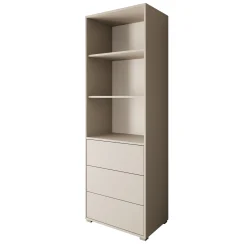 Gideon - Boekenkast - Beige - 60x40x178 cm