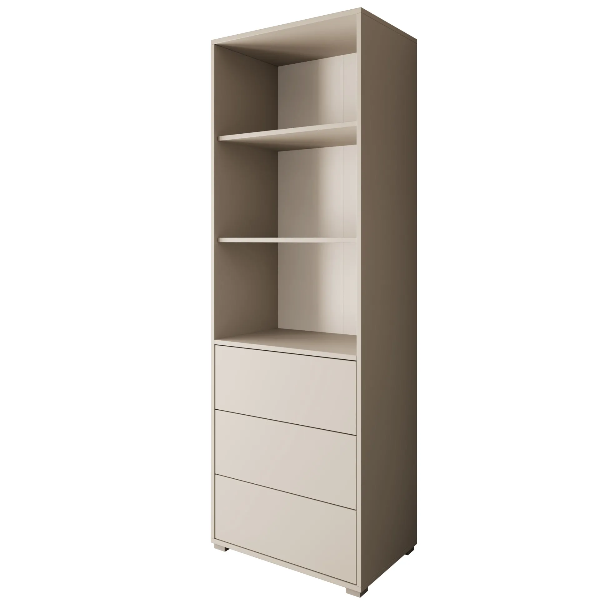 Gideon - Boekenkast - Beige - 60x40x178 cm