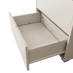 Gideon - Boekenkast - Beige - 60x40x178 cm