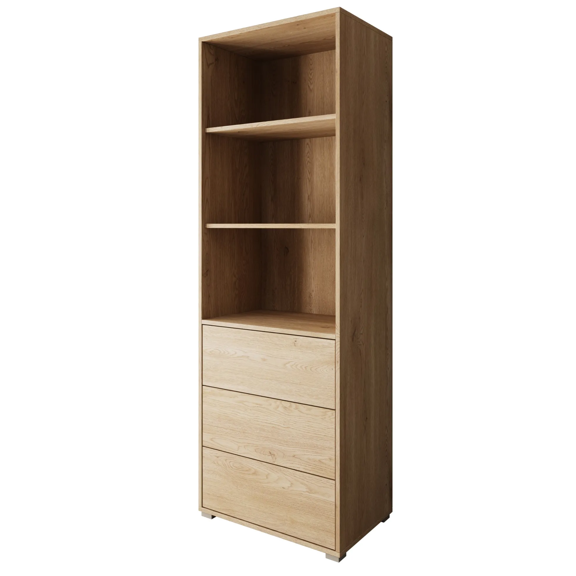 Gideon - Boekenkast - Eikenpatroon - 60x40x178 cm