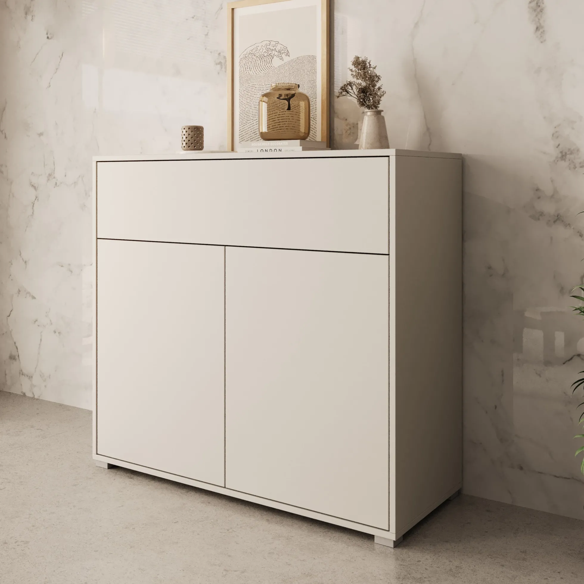 Gideon - Dressoir - Beige - 100x40x93 cm