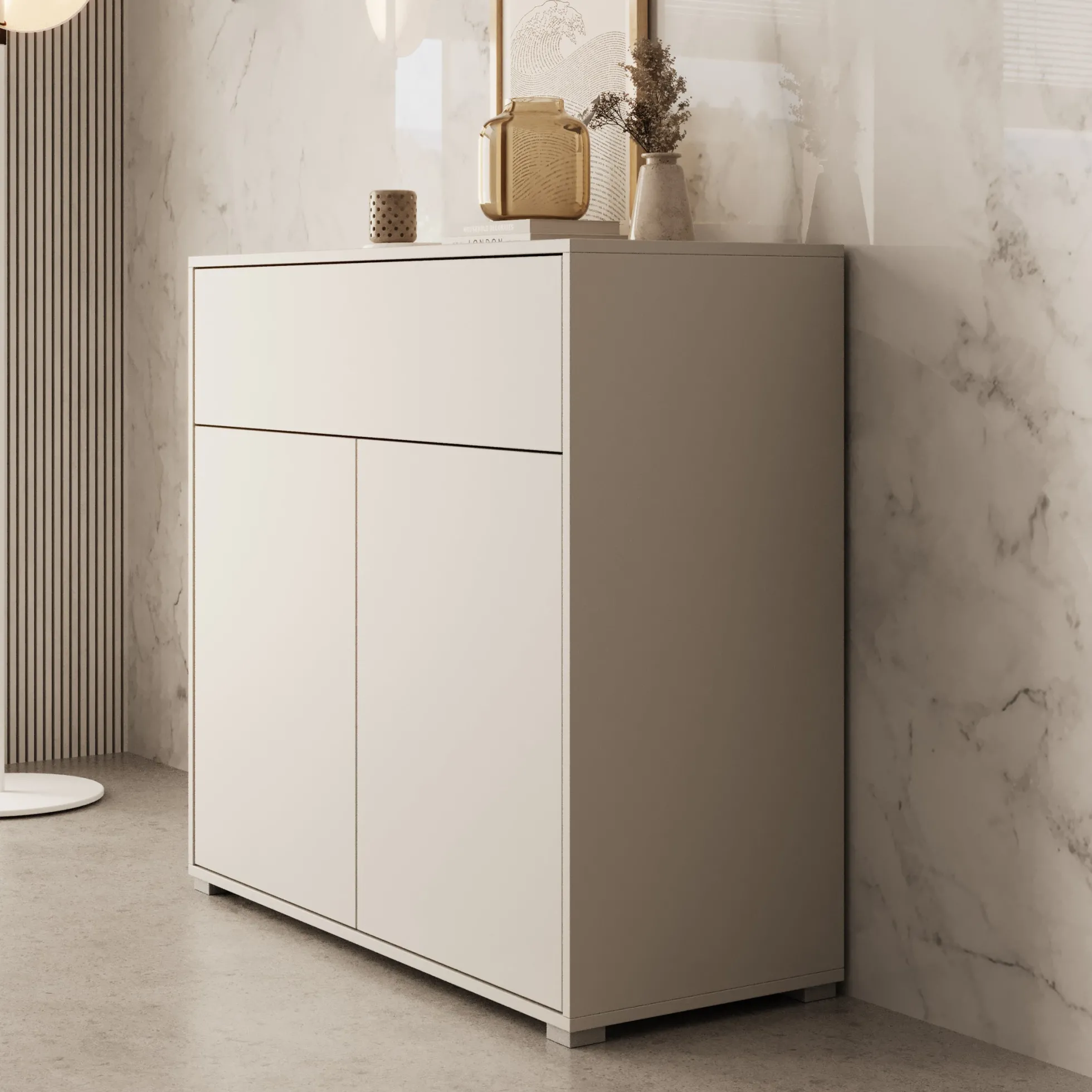 Gideon - Dressoir - Beige - 100x40x93 cm
