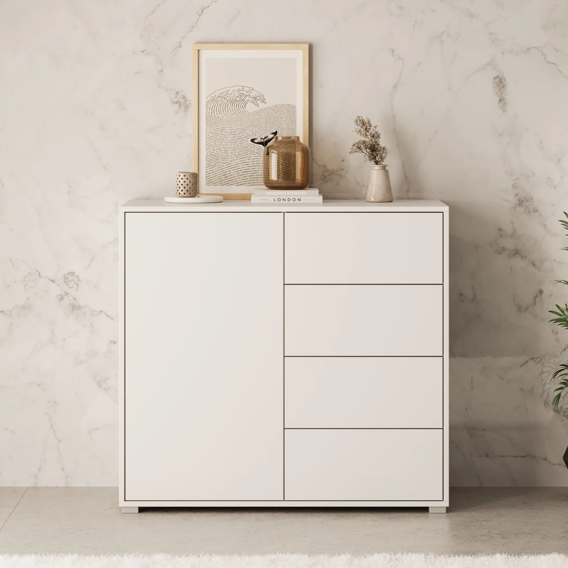 Gideon - Dressoir - Wit - 100x41x93 cm