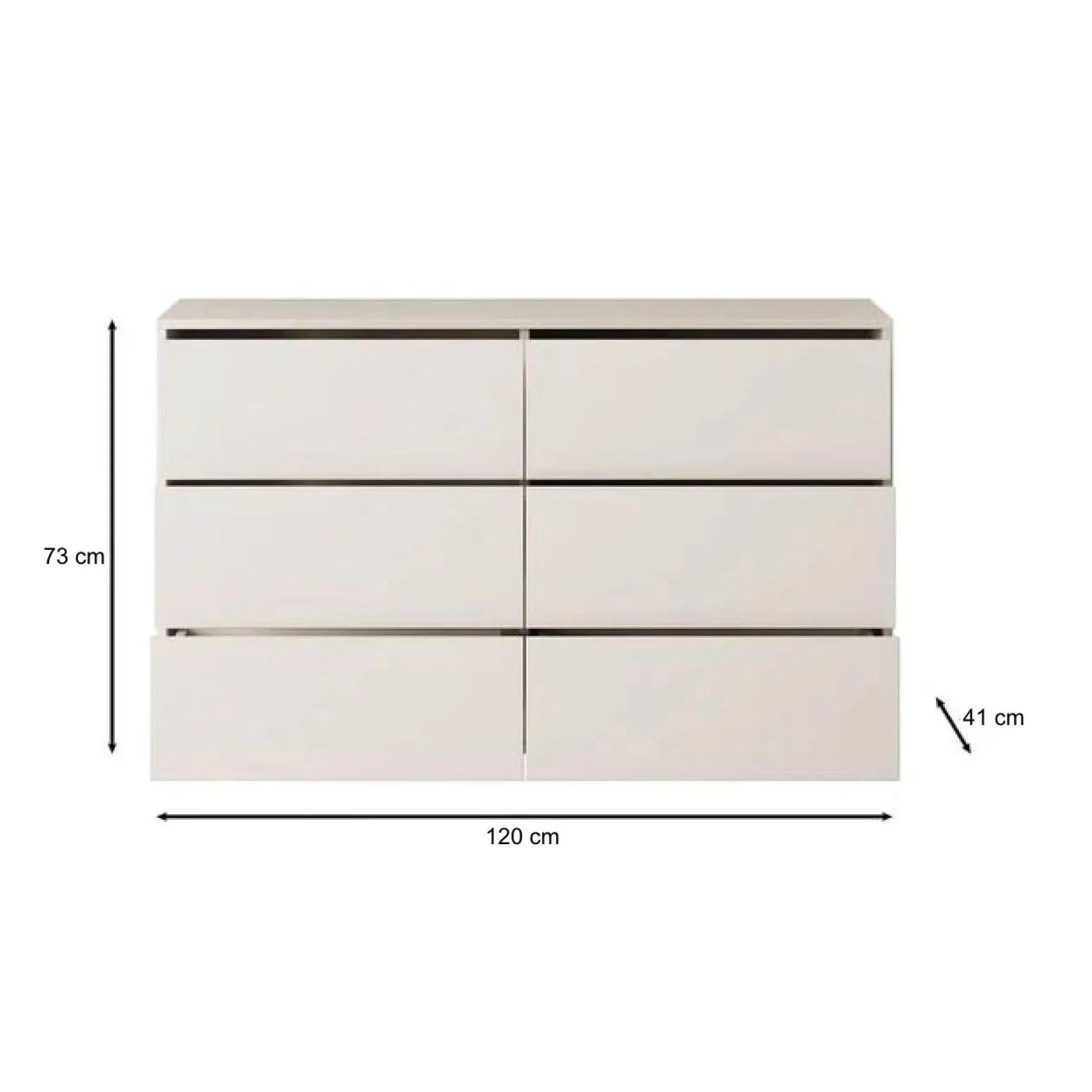Gideon - Ladekast - Beige - 120x41x73 cm