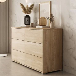 Gideon - Ladekast - Eikenpatroon - 120x41x73