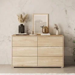 Gideon - Ladekast - Eikenpatroon - 120x41x73