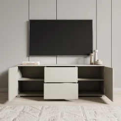 Gideon - TV-Meubel - Beige - 141x41x50 cm