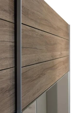 Gina - Kledingkast met schuifdeuren - Eiken - 270x61x210 cm