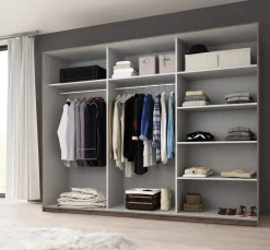 Gina - Kledingkast met schuifdeuren - Eiken - 270x61x210 cm