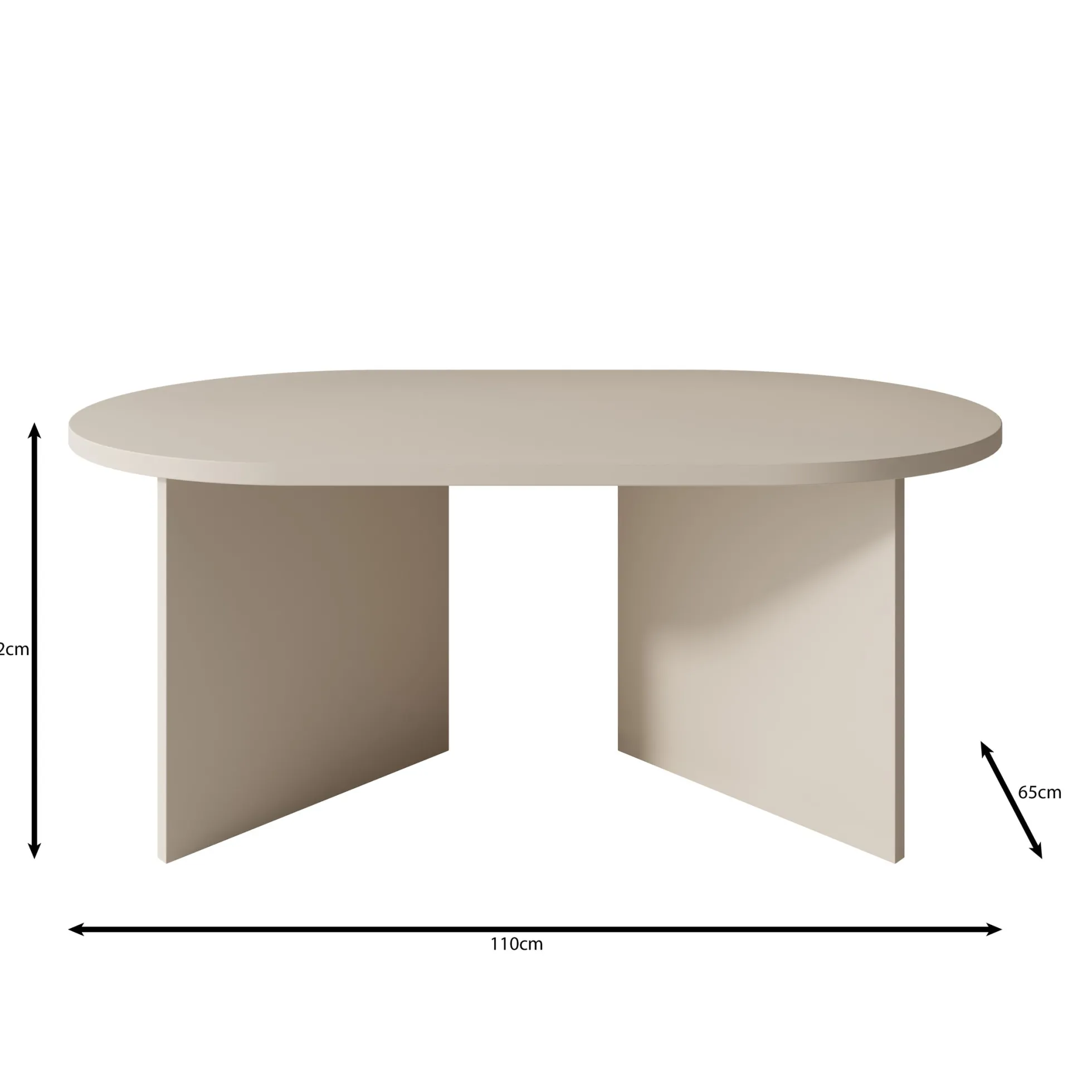 Glenne - Salontafel - Donker eikenpatroon - 110x65x42 cm