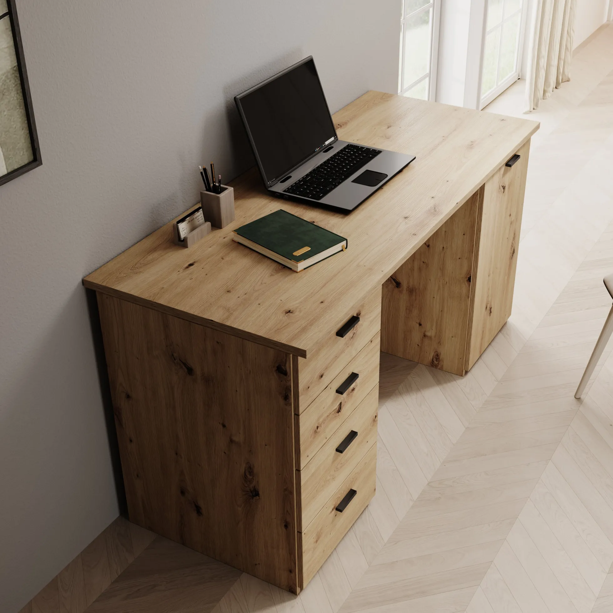 Glymp - Bureau - Eikenpatroon - 145x60x75 cm