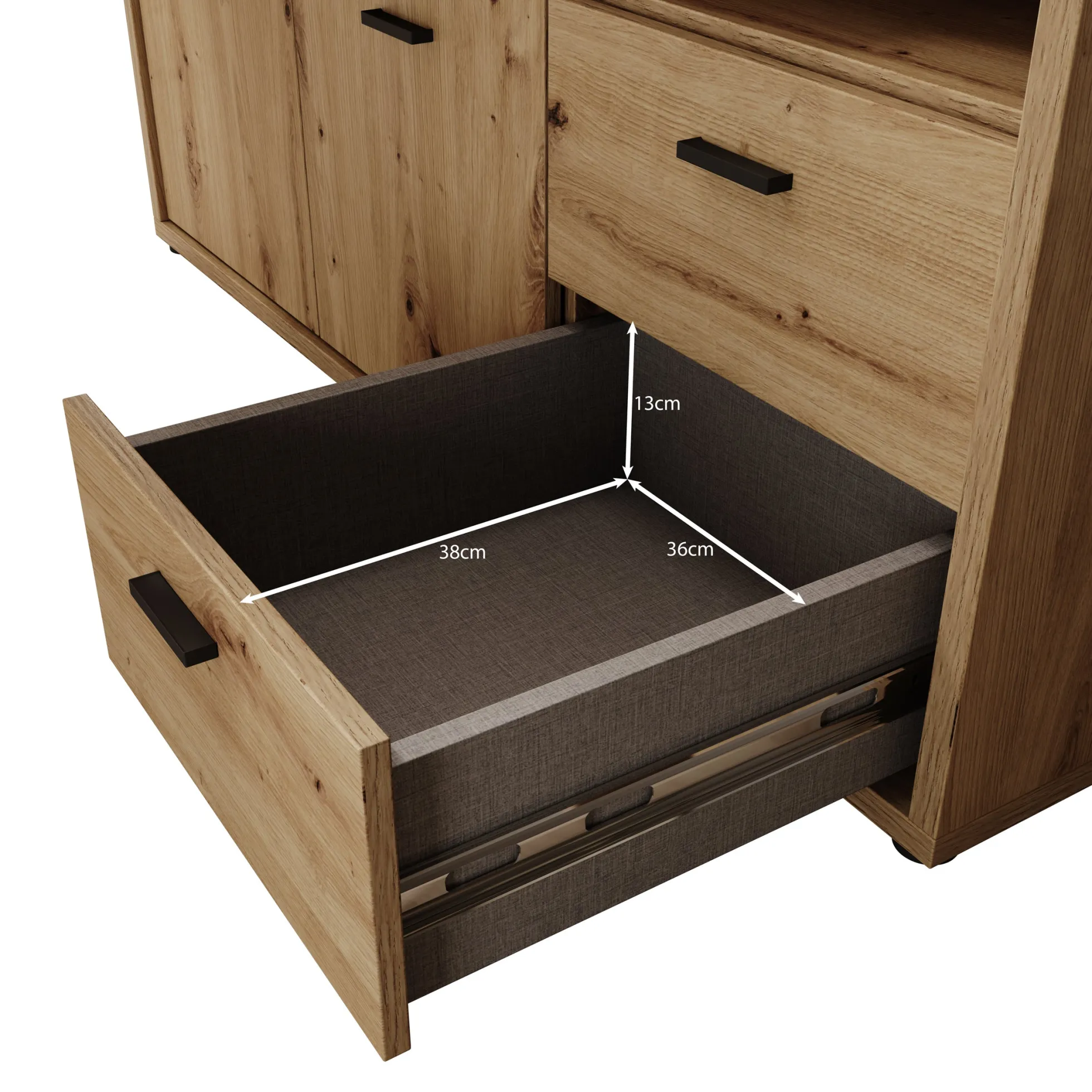 Glymp - Bureau - Eikenpatroon - 181x124x74 cm