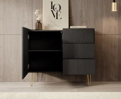 Hacienda - Dressoir - Zwart - 97x37x83 cm