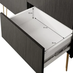 Hacienda - Dressoir - Zwart - 97x37x83 cm