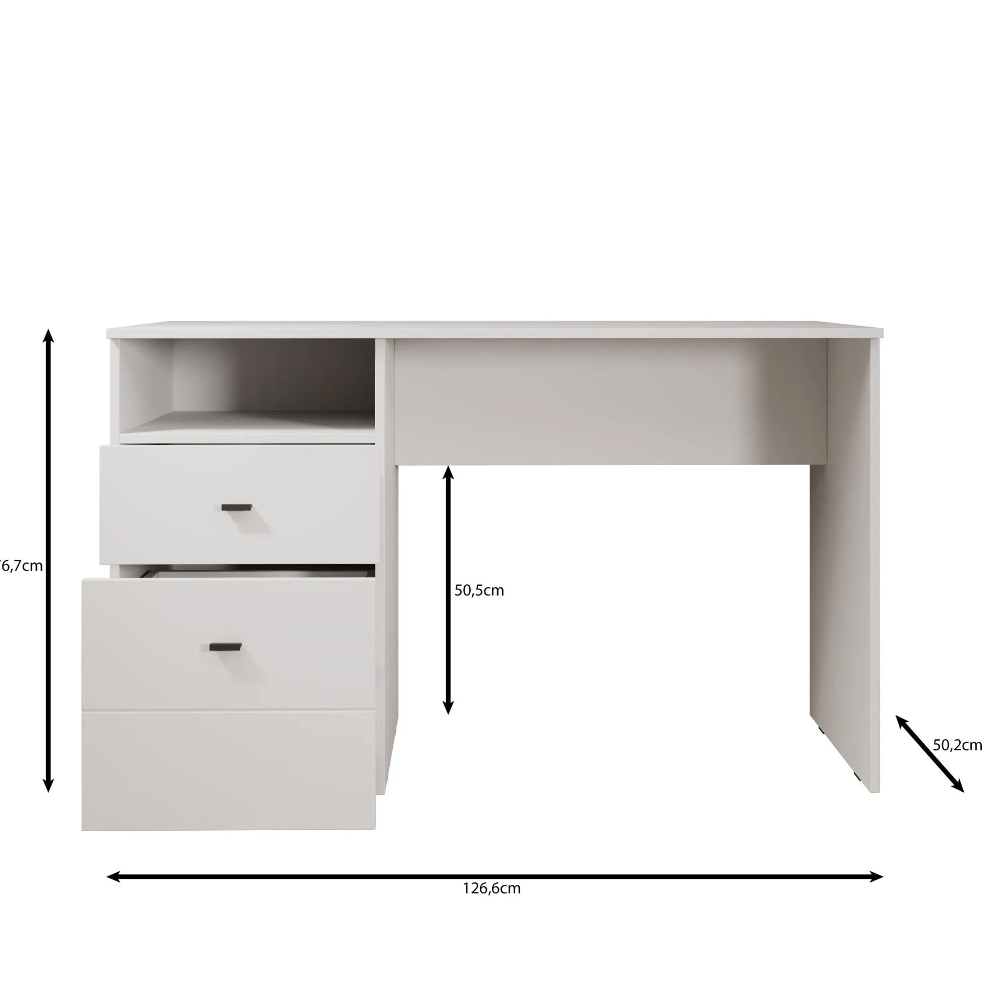 Haroa - Bureau - Eikenpatroon - 127x51x77 cm