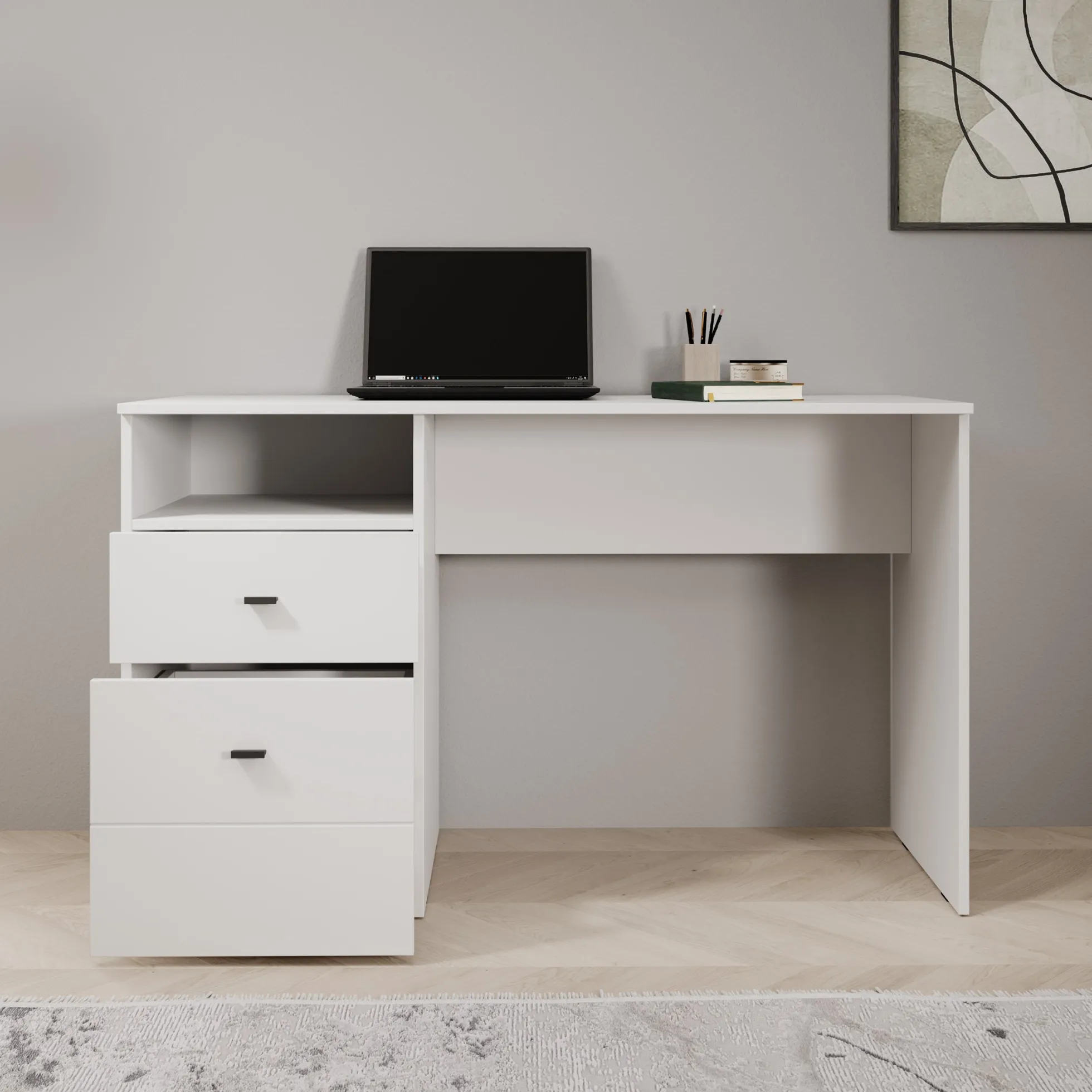 Haroa - Bureau - Wit - 127x51x77 cm