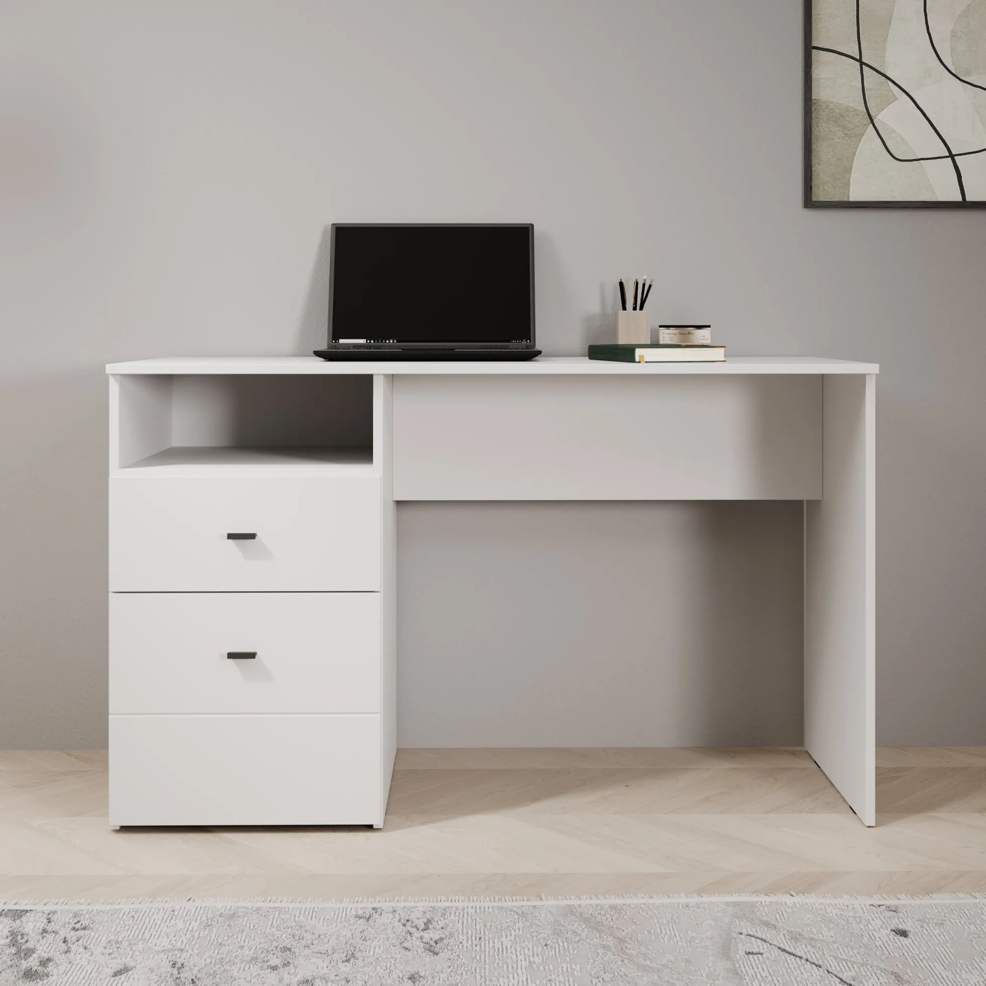 Haroa - Bureau - Wit - 127x51x77 cm