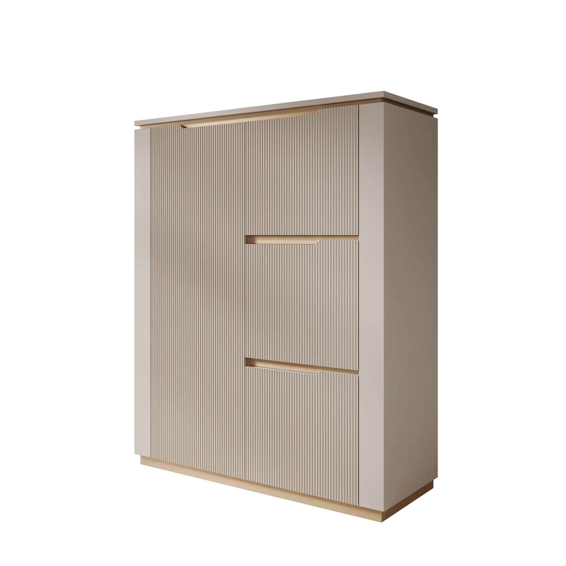 Harper - Dressoir - Beige - 106x40x131 cm