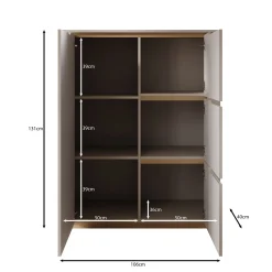 Harper - Dressoir - Beige - 106x40x131 cm