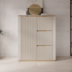 Harper - Dressoir - Beige - 106x40x131 cm