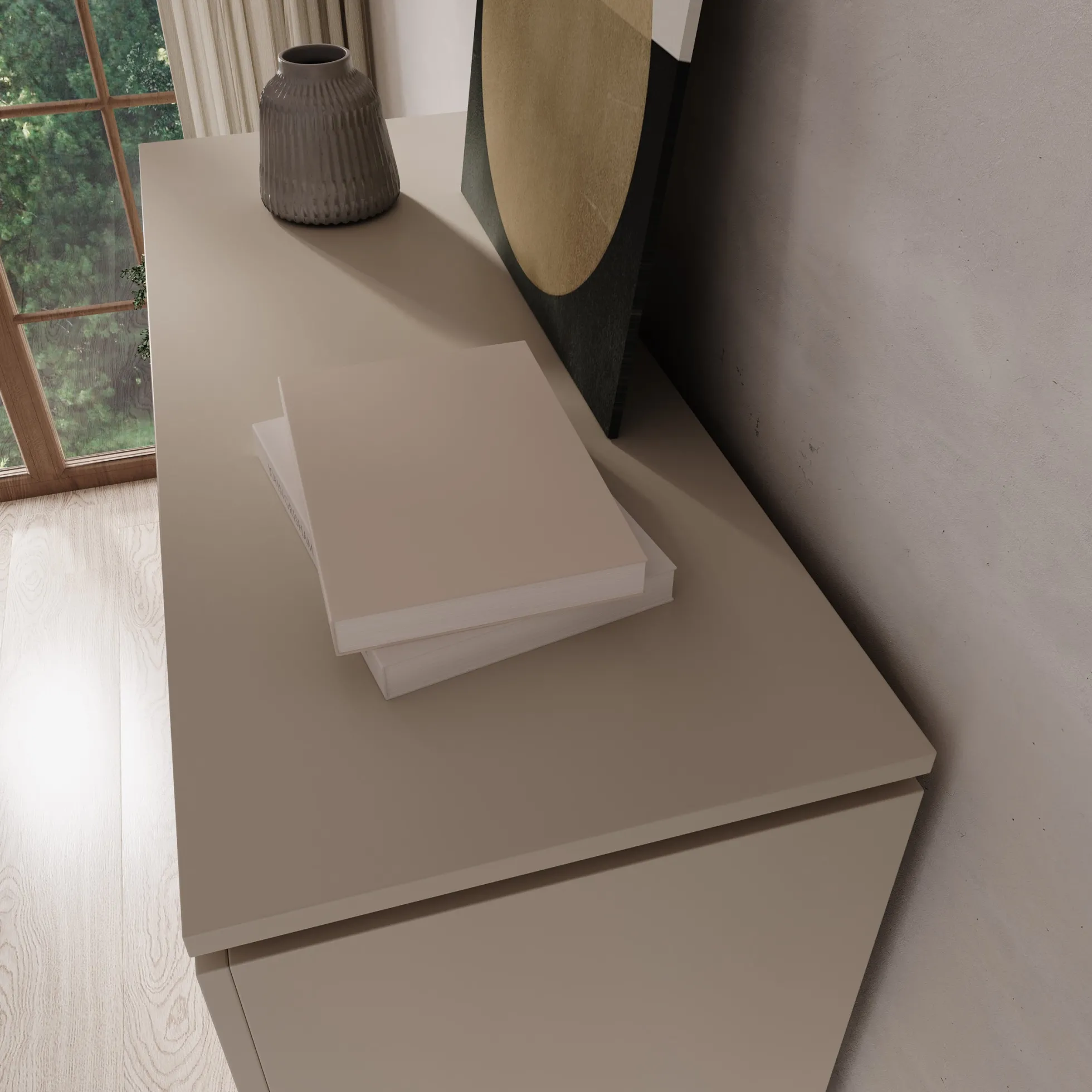 Harper - Dressoir - Beige - 106x40x131 cm