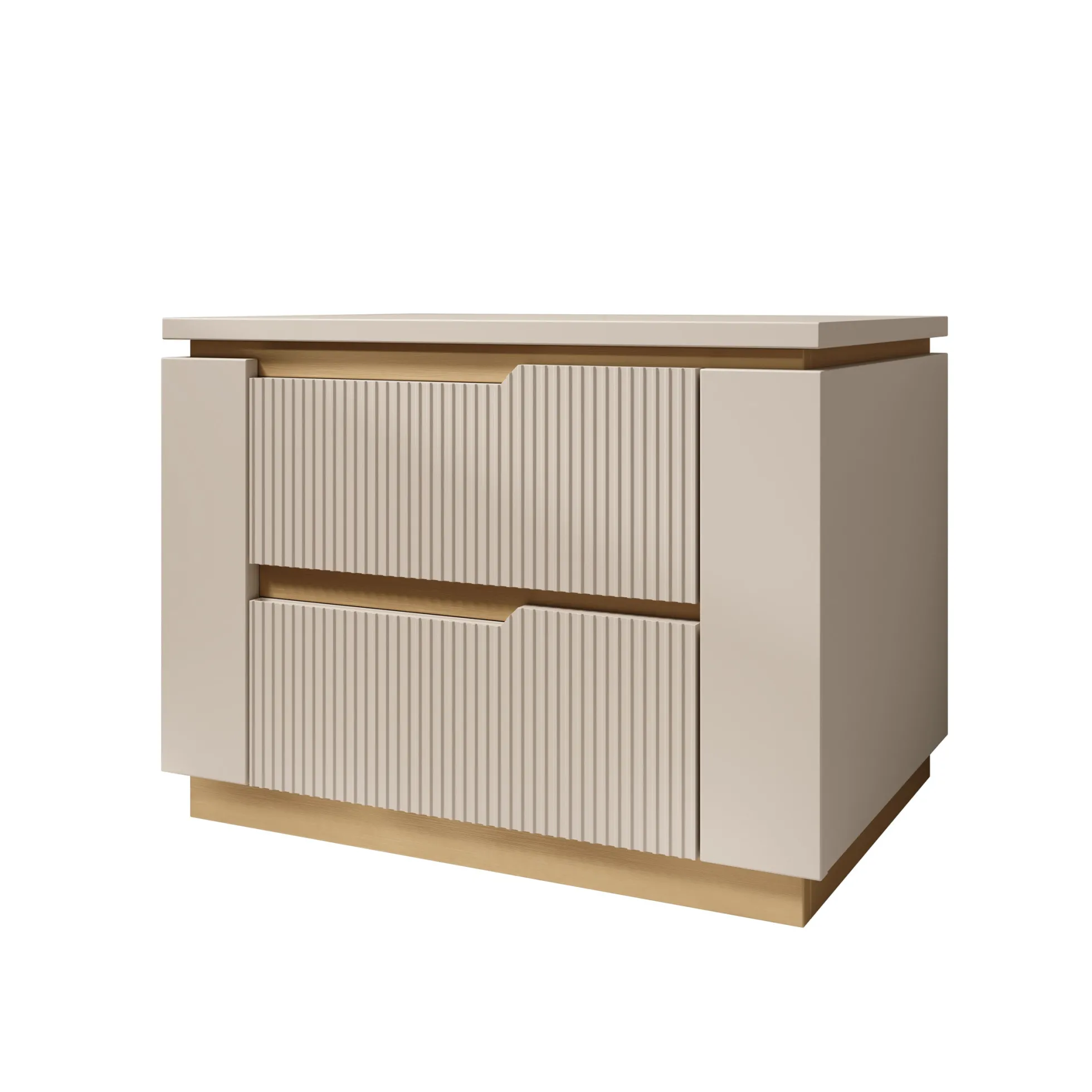 Harper - Nachtkastje - Beige - 56x40x42 cm