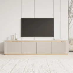 Harper - TV-Meubel - Beige - 219x40x50 cm