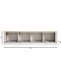 Harper - TV-Meubel - Beige - 219x40x50 cm