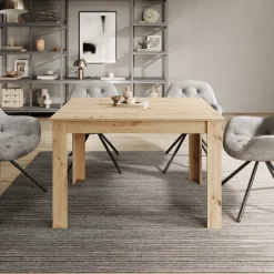 Haverford - Eetkamertafel - Uitschuifbaar - Eikenpatroon - 120x80x76cm
