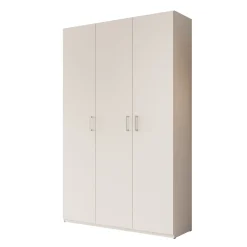 Havron - Kledingkast 3 deurs - Wit - 133x42x211 cm