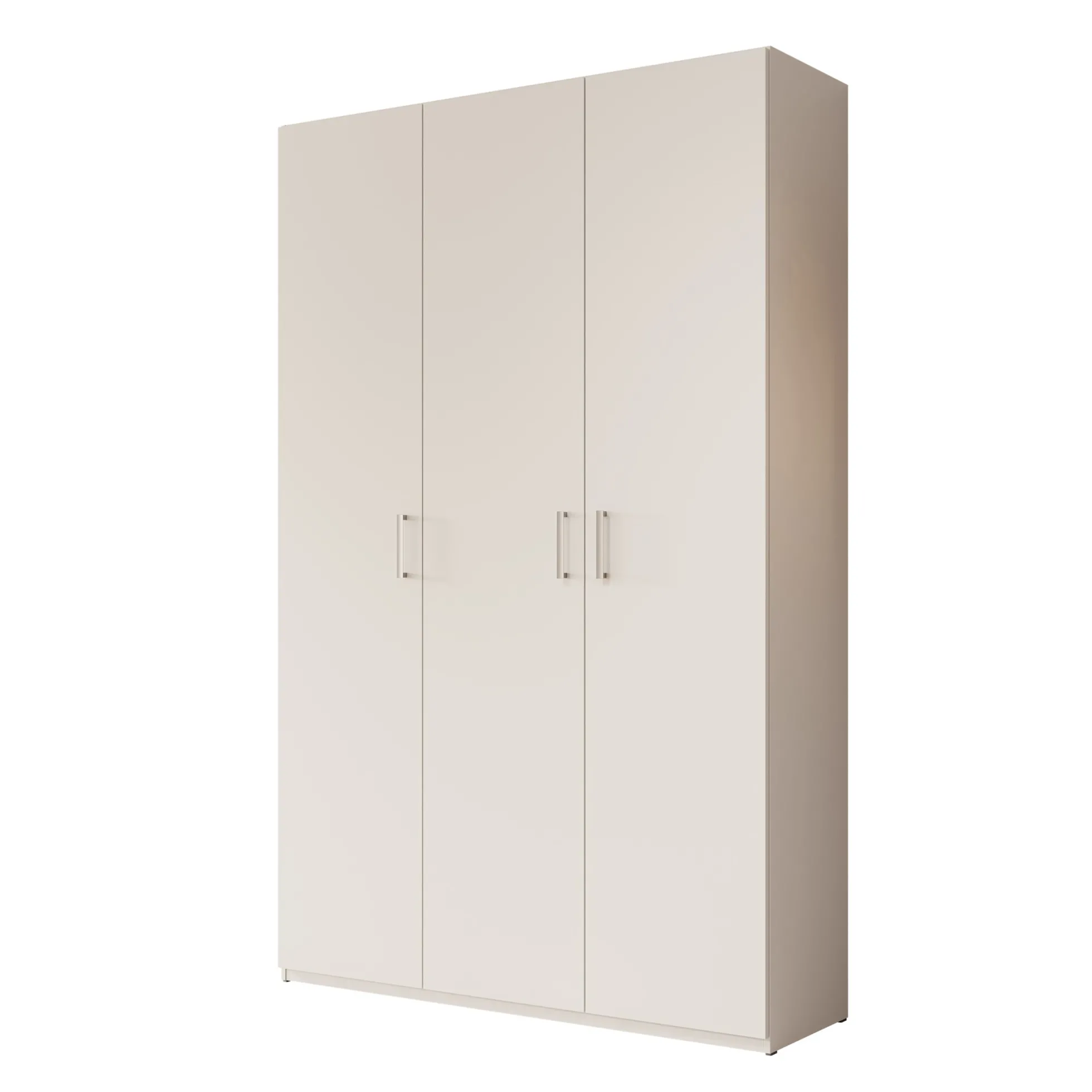 Havron - Kledingkast 3 deurs - Wit - 133x42x211 cm