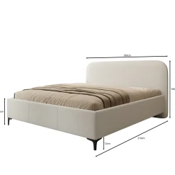 Helsink - Tweepersoonsbed - Teddystof beige - 180x200 cm