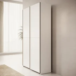 Helvar - Kledingkast met schuifdeuren - Wit - 120x39x211 cm