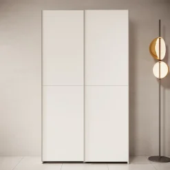 Helvar - Kledingkast met schuifdeuren - Wit - 120x39x211 cm