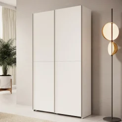 Helvar - Kledingkast met schuifdeuren - Wit - 120x39x211 cm