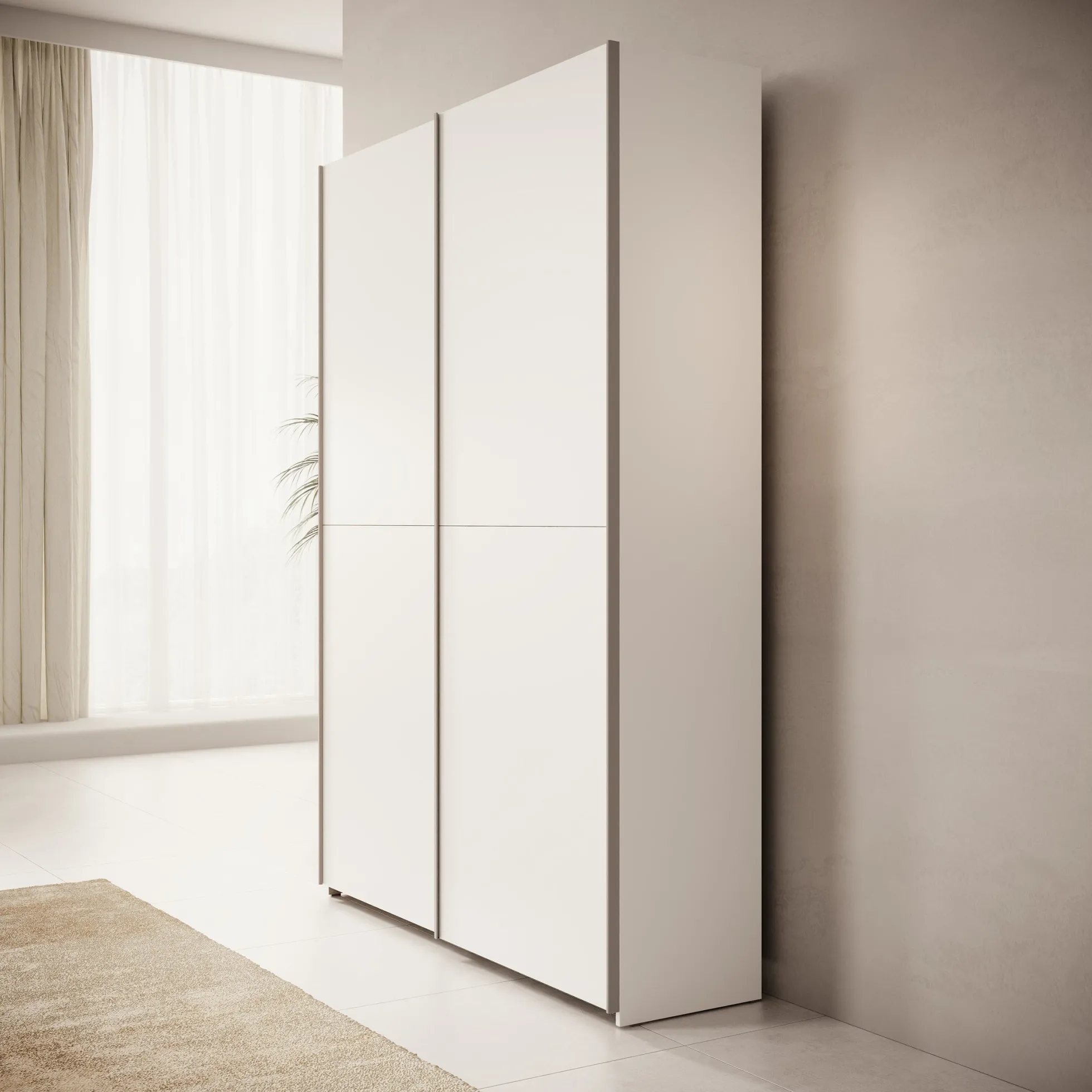 Helvar - Kledingkast met schuifdeuren - Wit - 150x39x211 cm