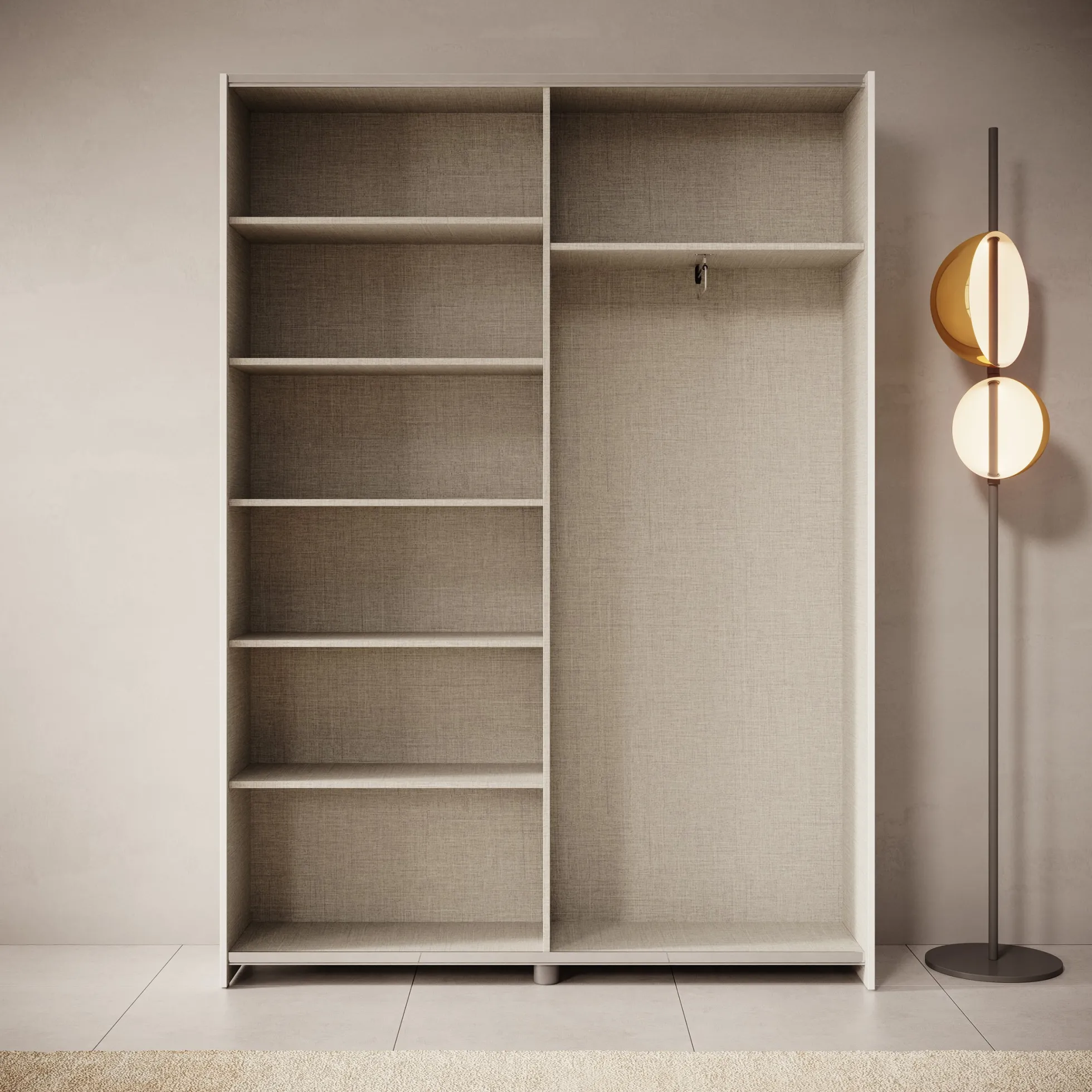 Helvar - Kledingkast met schuifdeuren - Wit - 150x39x211 cm
