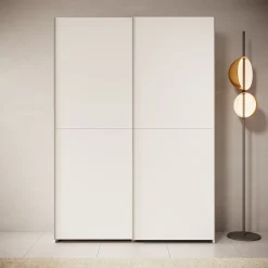Helvar - Kledingkast met schuifdeuren - Wit - 150x39x211 cm