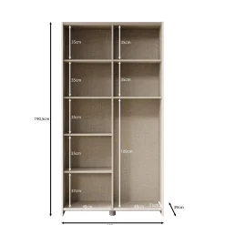 Helvar - Kledingkast met schuifdeuren - Wit - 100x39x191 cm