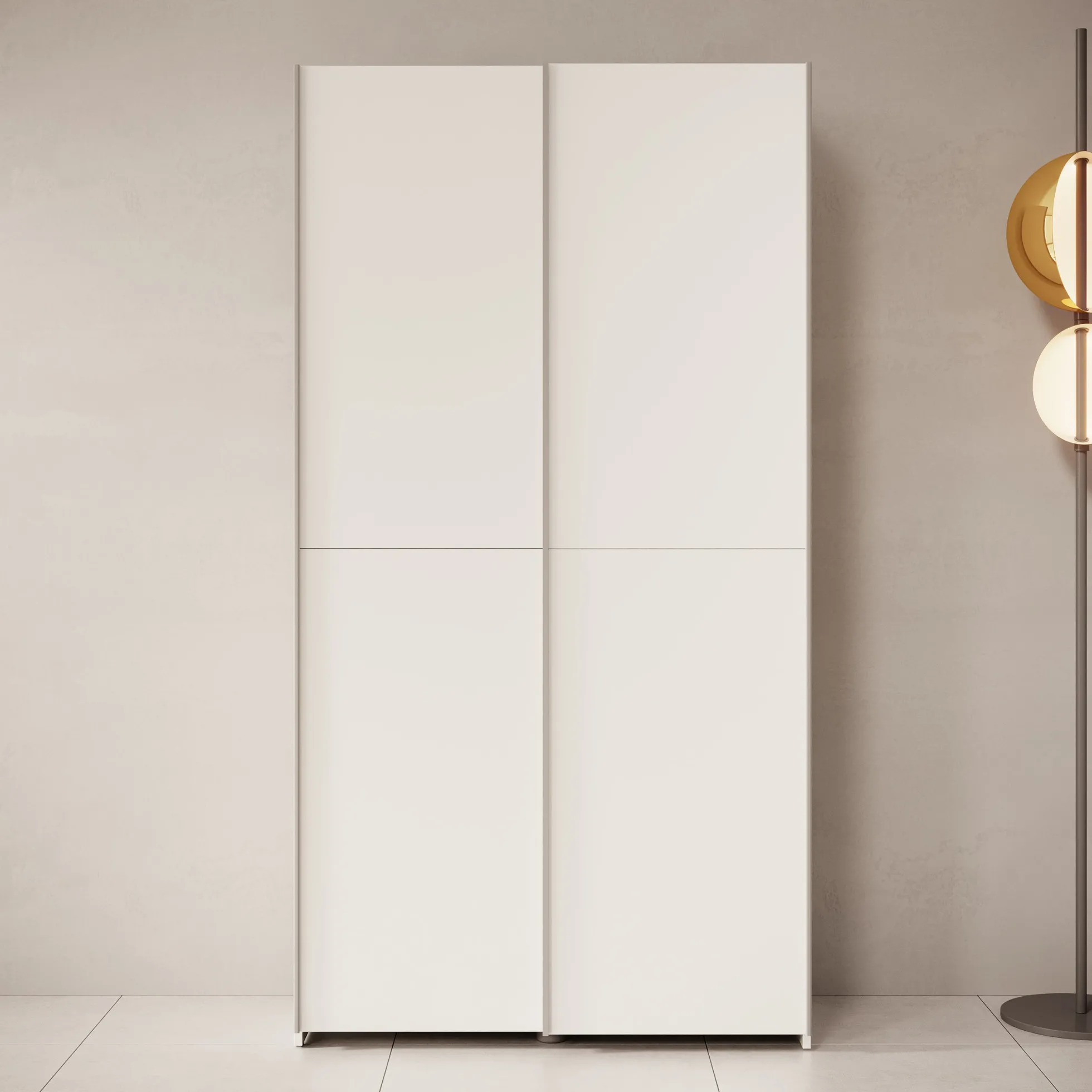 Helvar - Kledingkast met schuifdeuren - Wit - 100x39x191 cm