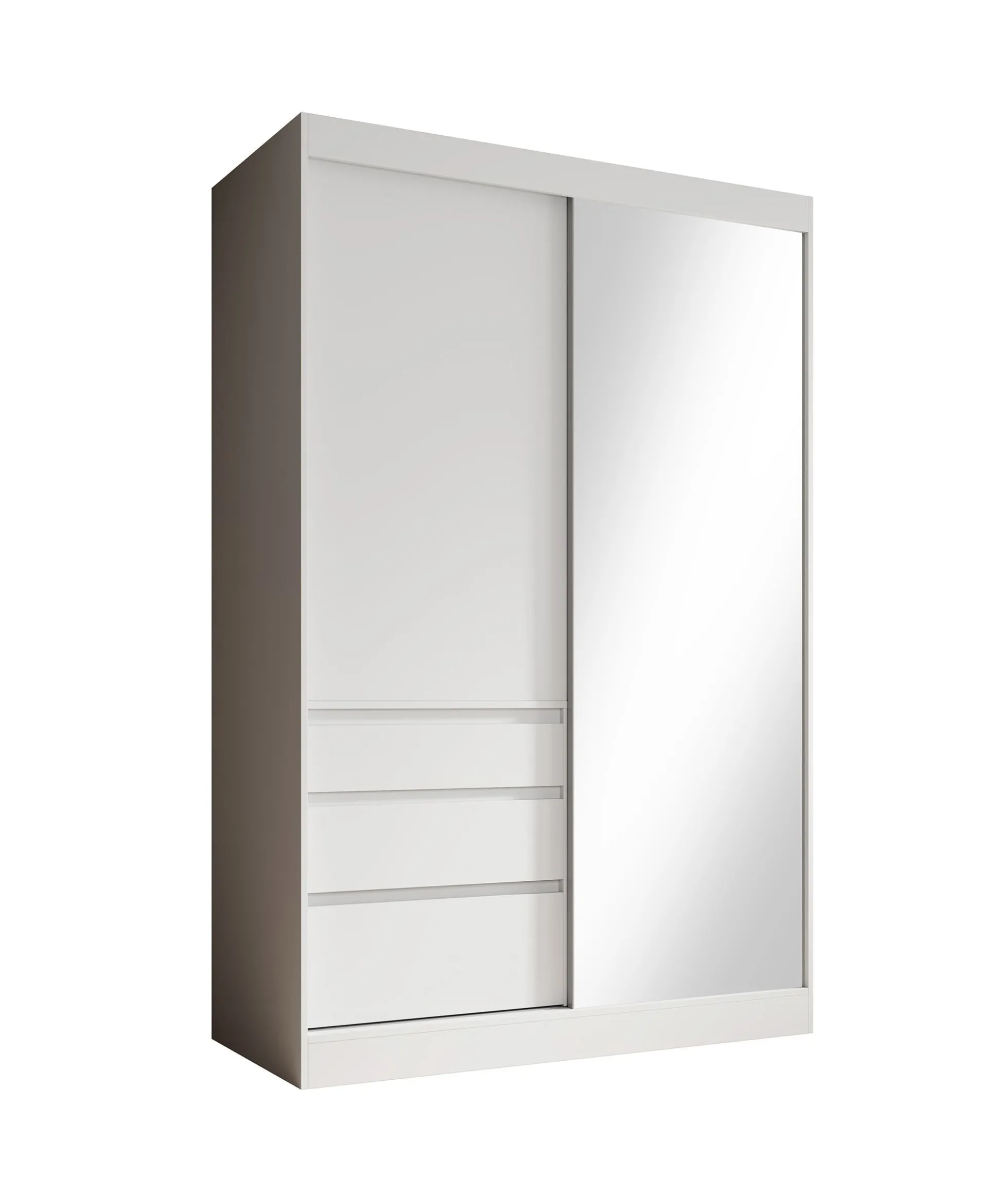 Henry - Kledingkast met schuifdeuren - Wit - 140x65x216 cm