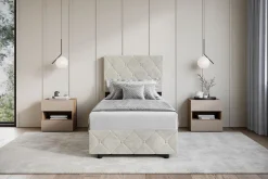 Hernandez - Eenpersoonsbed met opbergruimte - Beige - 90x200 cm